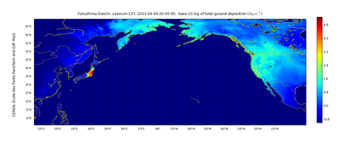 北海道が汚染されてるマップが出てきた？