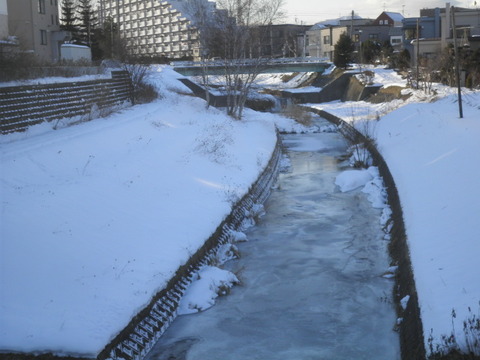 北海道の冬の生活06　～川が凍った！～
