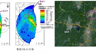 原発半径80km圏内の放射線マップが公開されました