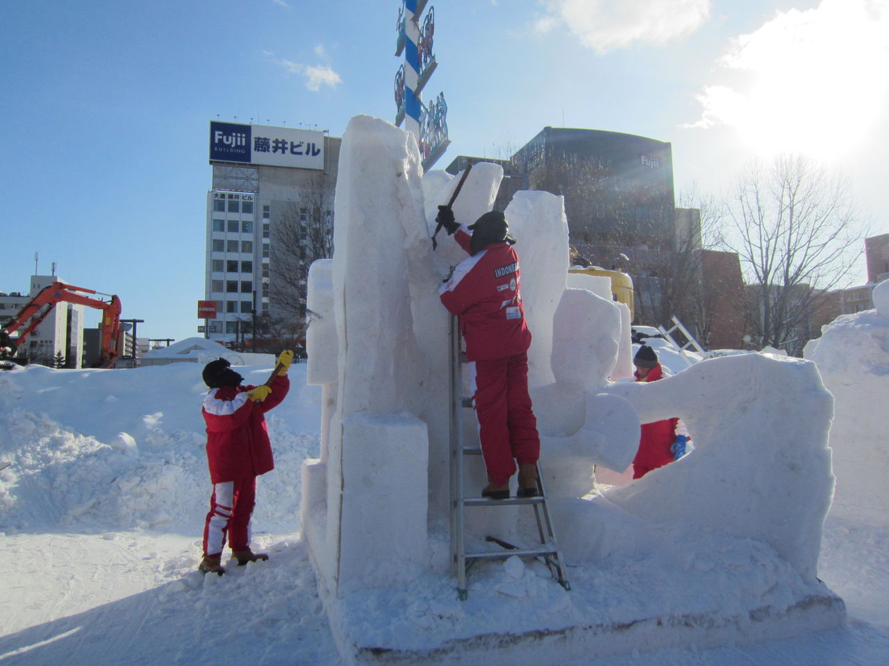 13年 さっぽろ雪祭りpart3 雪像の作り方 旧北海道移住ブログ